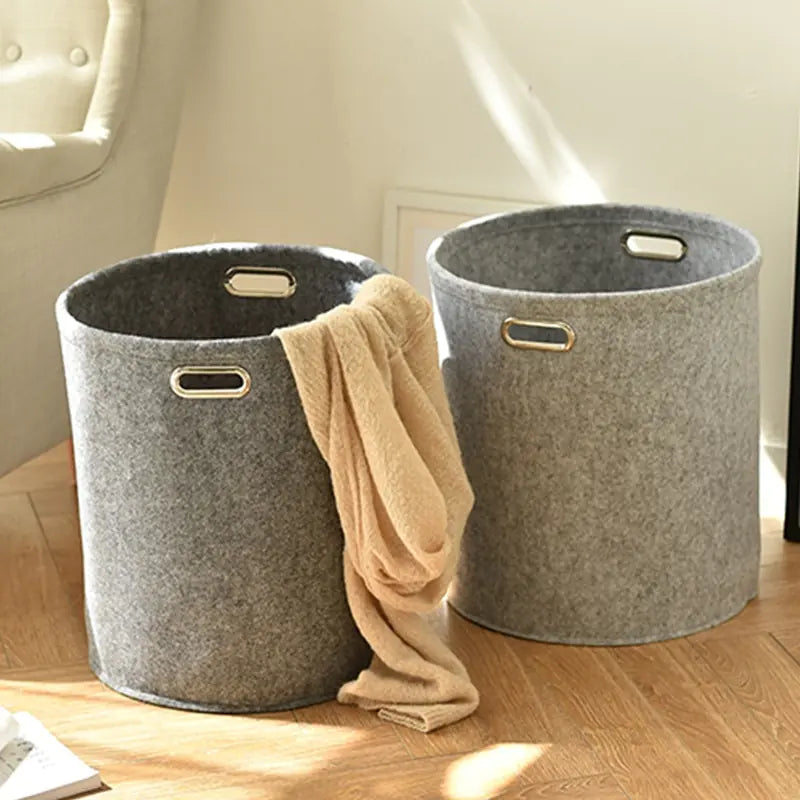 Felt Storage Box, Laundry Basket, and Bin Set