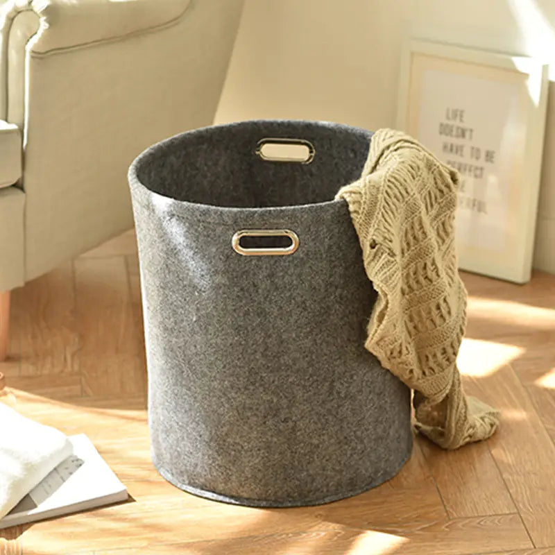 Felt Storage Box, Laundry Basket, and Bin Set